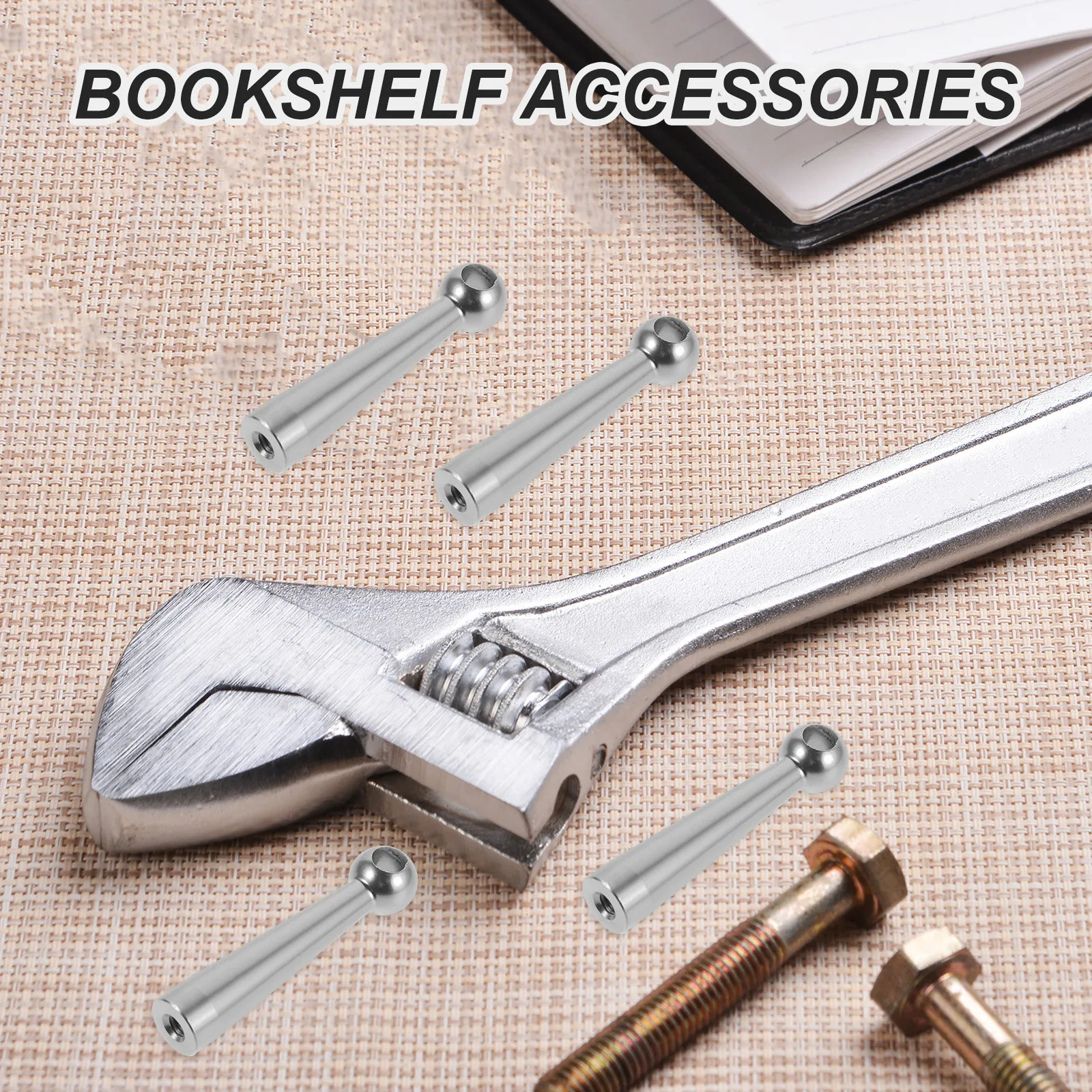 4Pcs Metal Cabinet Furniture Connectors Post End Caps Silver Anti-Fall Rail Fittings Glass Railing Hardware Balustrade Spindle