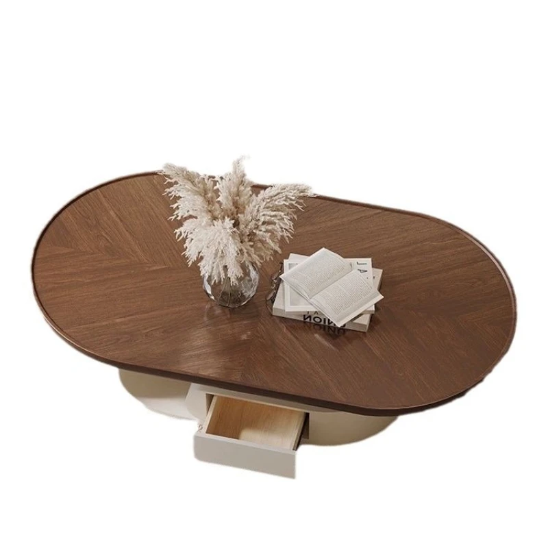 

Walnut solid wood coffee table modern simple small apartment living room home Internet celebrity creative cream new