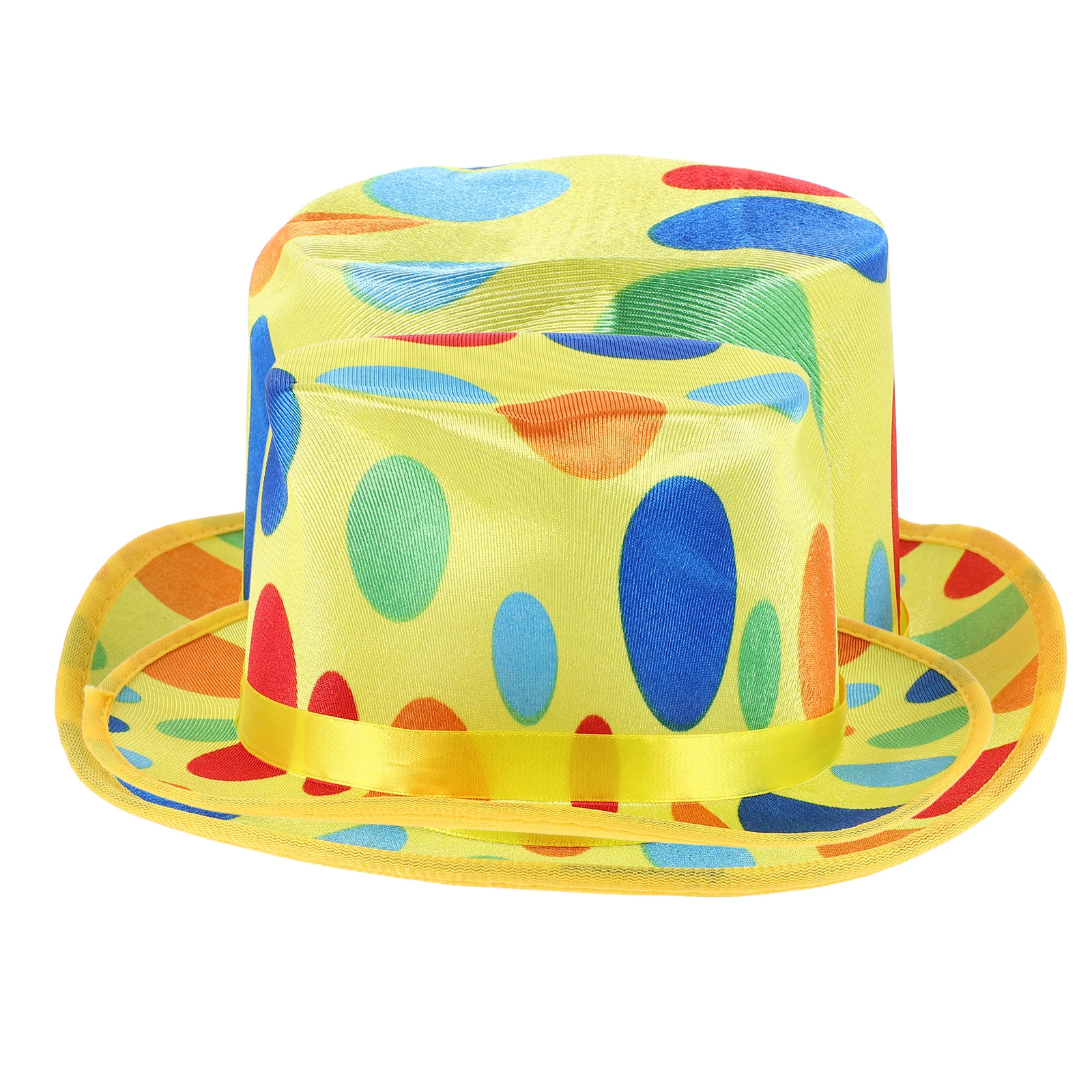 

Yellow Clown Hat Soft Knitted Fabric Durable Mardi Gras Halloween Stage Performance Cosplay Party Hat Clown Hats for Adults
