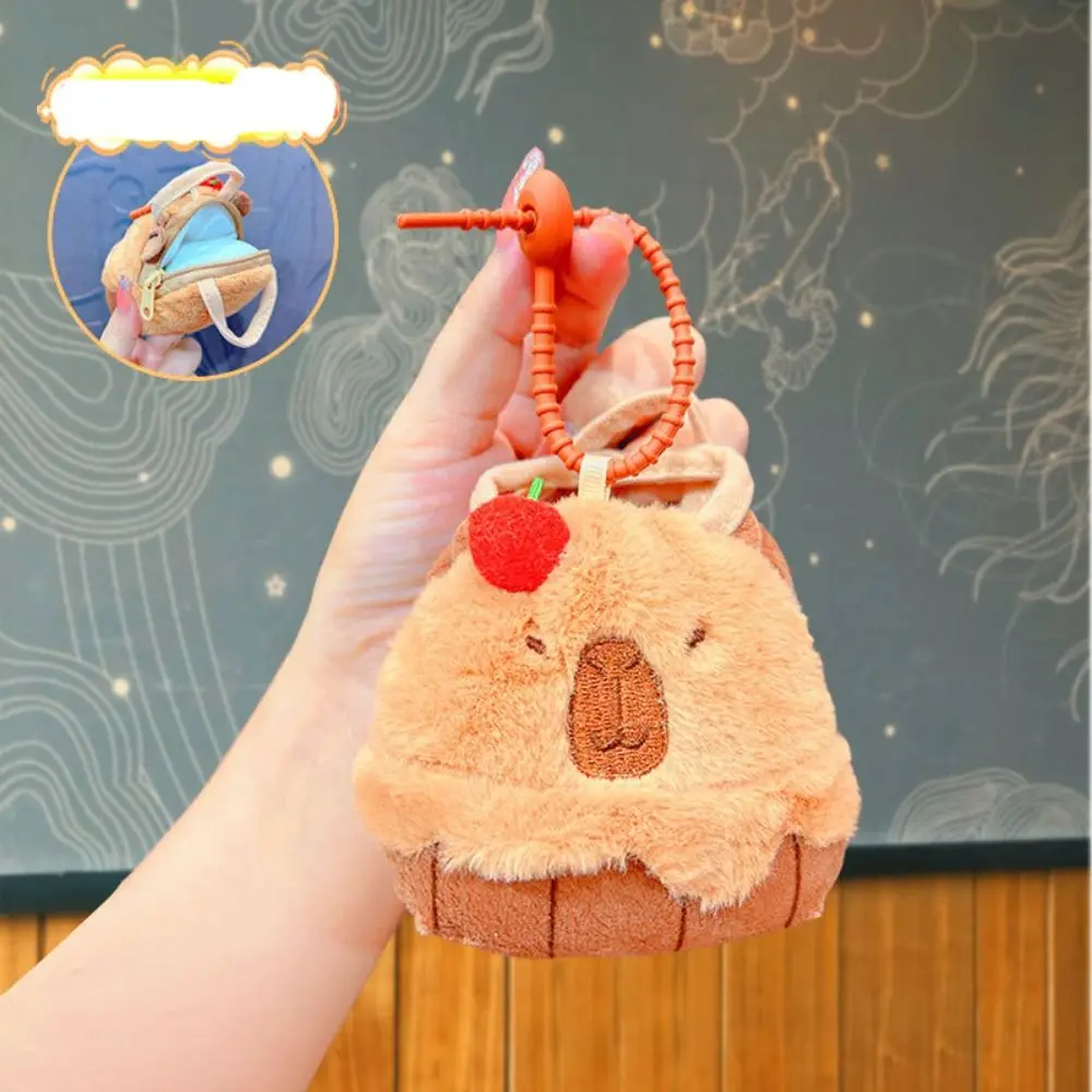 Capybara Capybara Plush Coin Purse Bathe Hamburg Capybara Plush Keychain Stuffed Animal Capybara Plush Wallet Backpack Decor