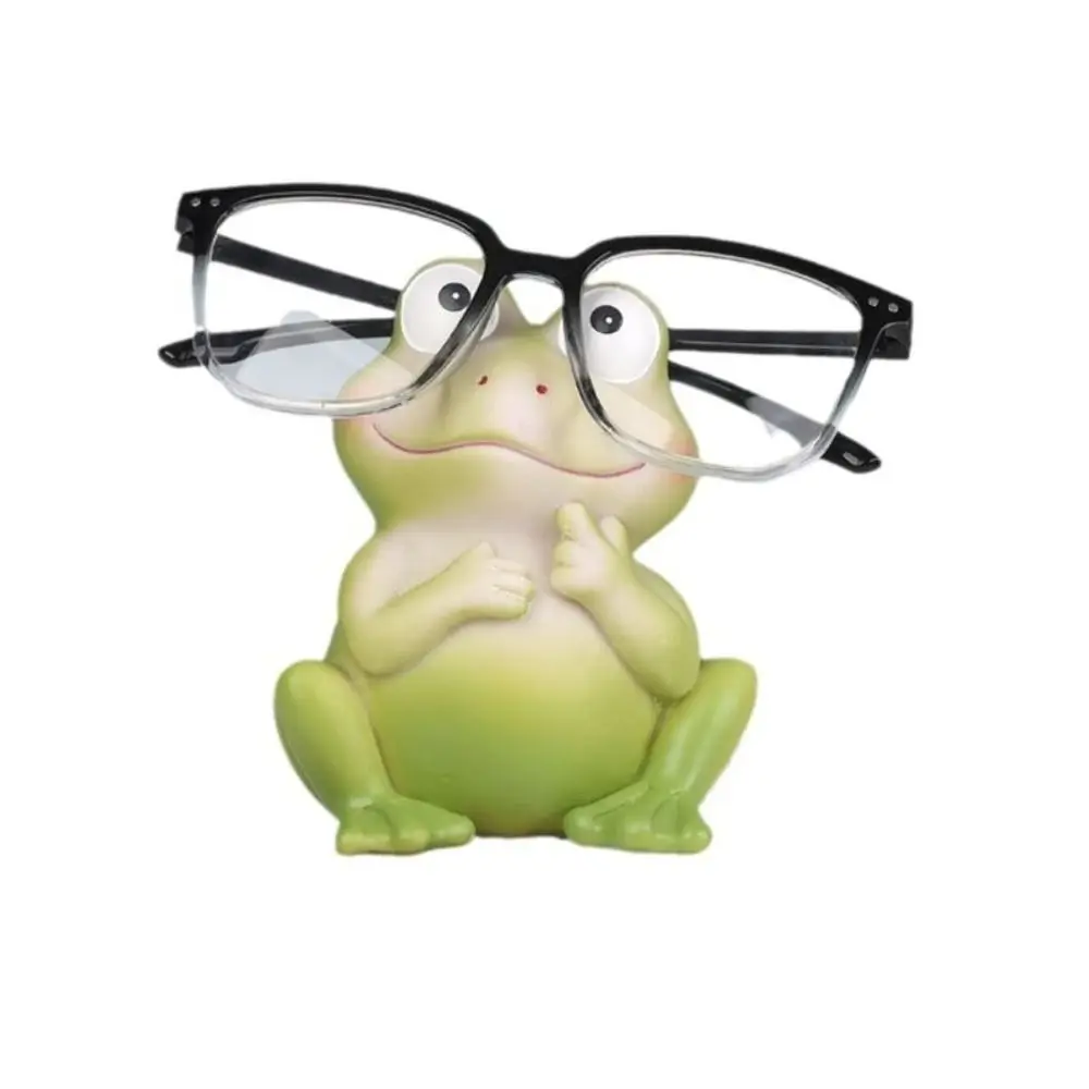 

Creative Cute Frogs Glasses Holder Resin Unique Animal Eyeglasses Holder Handmade Sunglass Stand Desk Decor