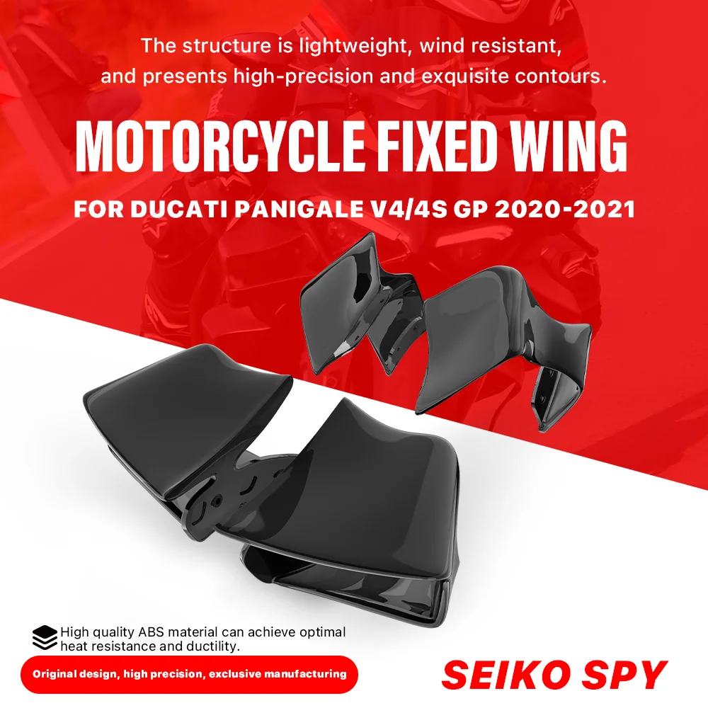 For DUCATI PANIGALE V4 V4S GP 2020 2021 Motorcycle Fixed Wing Modified Spoiler Aerodynamic Side Winglets Aileron Fairing Kit