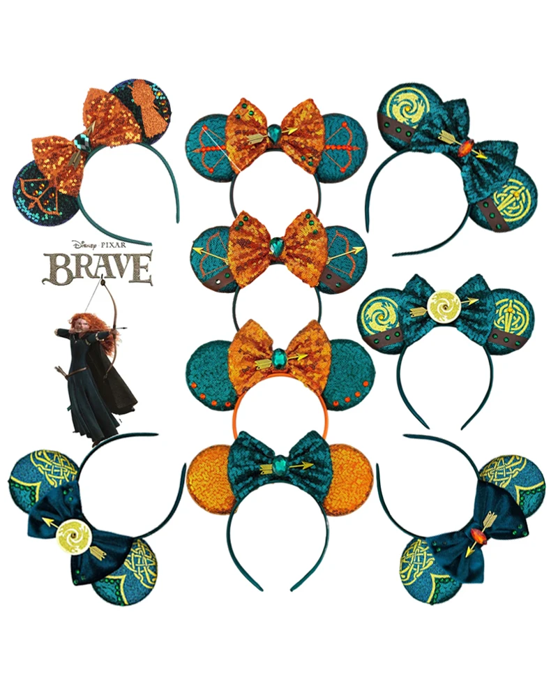 New Design Mickey Mouse Ears Hairband Kid Adult Festival Party Sequins Bow Hairband Women Baby Girl Party Hair Accessories Gift