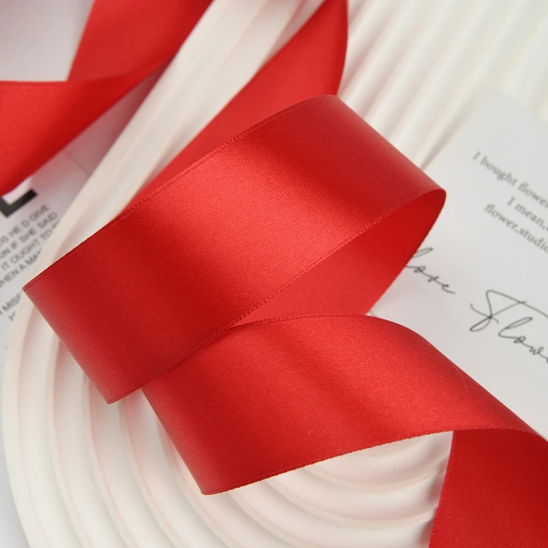 100Yards 40mm Silk Satin Ribbons for Crafts Bow Handmade DIY Gift Wrap Party Wedding Decorative