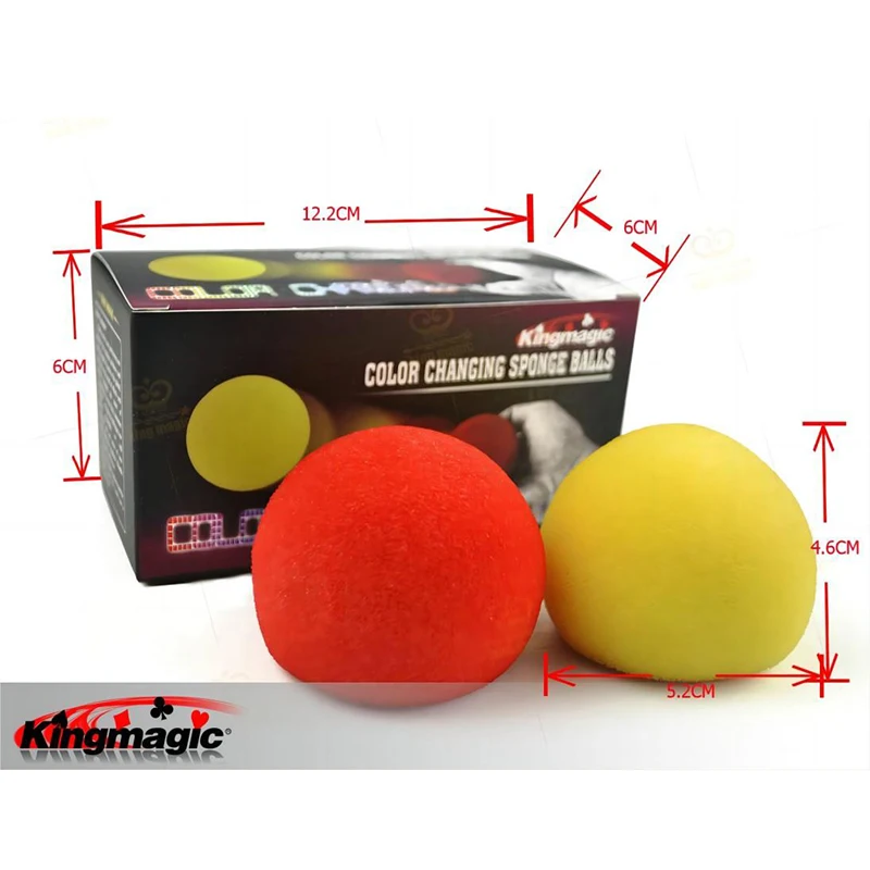 كرة إسفنجية متغيرة الألوان من Magic Tricks، مضحكة، فائقة النعومة، لون أحمر أصفر، قطعتان/مجموعة، قريبة، مسرح، دعائم، وسيلة للتحايل، احترافية