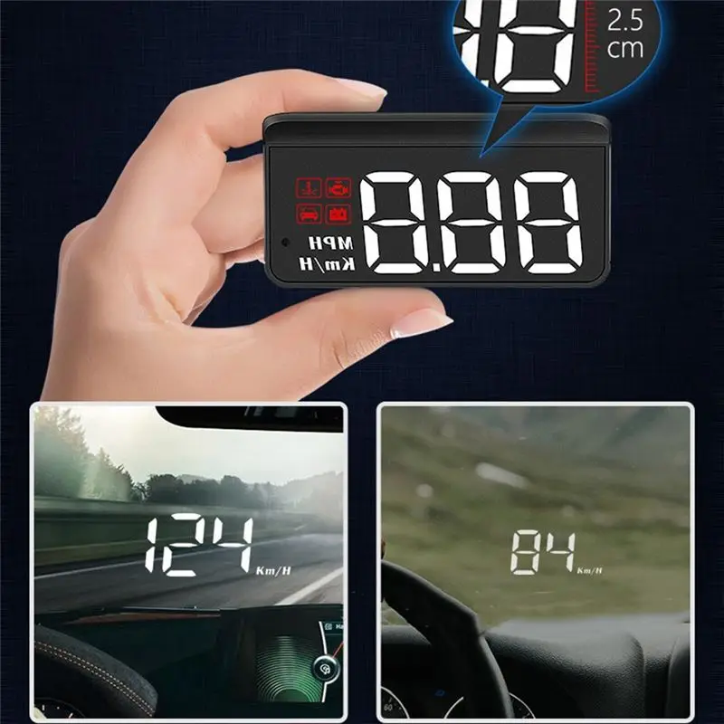 Enhanced Vehicle Monitoring With M3 OBD2 HUD: Speedometer, Temp & Voltage Display With KMH/MPH And Integrated Alarms