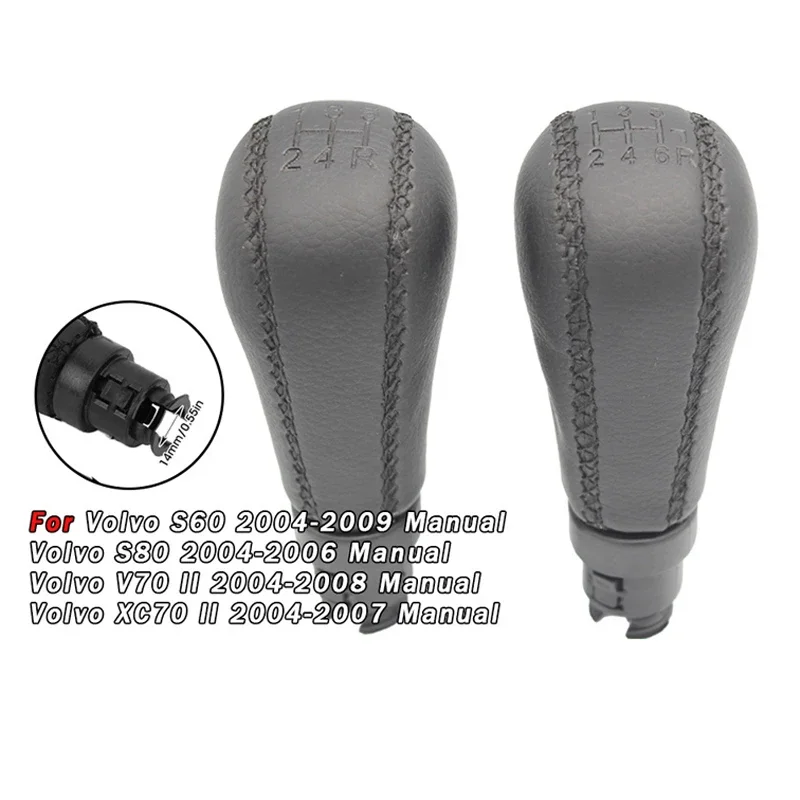 

5/6 Speed Manual Gear Shift Knob for Volvo S60 2004-2009 - Transmission Lever, Durable Auto Shifter Accessories S80 V70 XC70