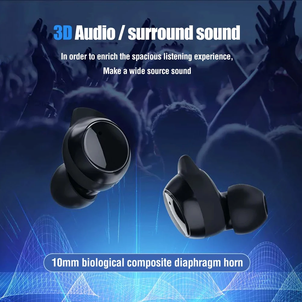 T9 True Wireless Earbuds V5.3 TWS Mini Sports Noise Reduction In-Ear Headphones With 500MAH Charging Case Battery Capacity