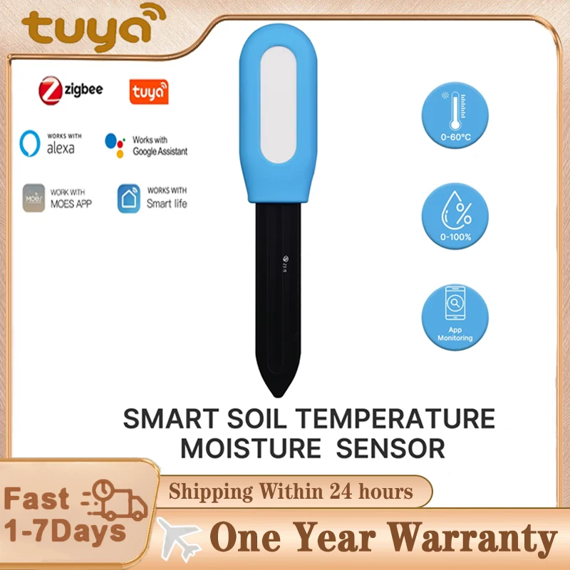 

Tuya Zigbee Soil Tester Sunlight Temp Moisture Meter Wireless Monitor Thermo Hygrometer Garden Automation Irrigation Detector