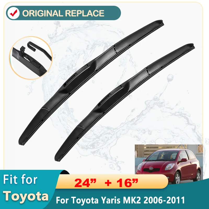 

Car Wiper Blades Windshield for Toyota Yaris 2006-2011 MK2 2000 2001 2002 2003 2004 Front Window Windscreen Clean Brush Wipers
