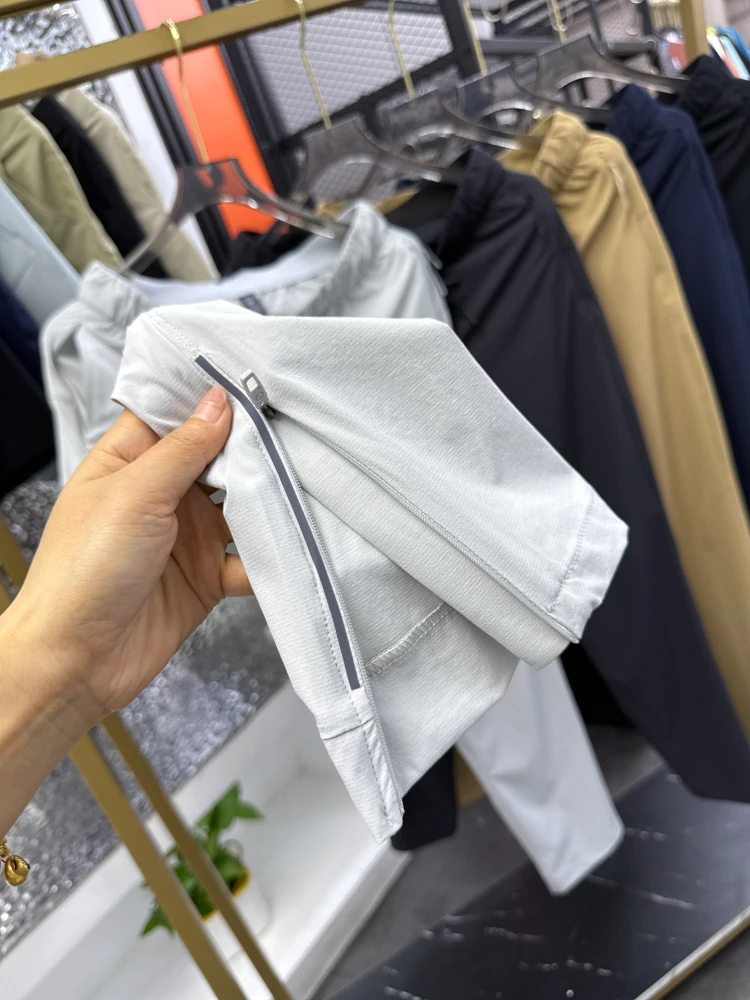 Ultra-Light Qui-Dry Waterproof High-Elastic Breathable Spring Summer Men's Split Casual Pants Pampa& Straight Leg Zipper