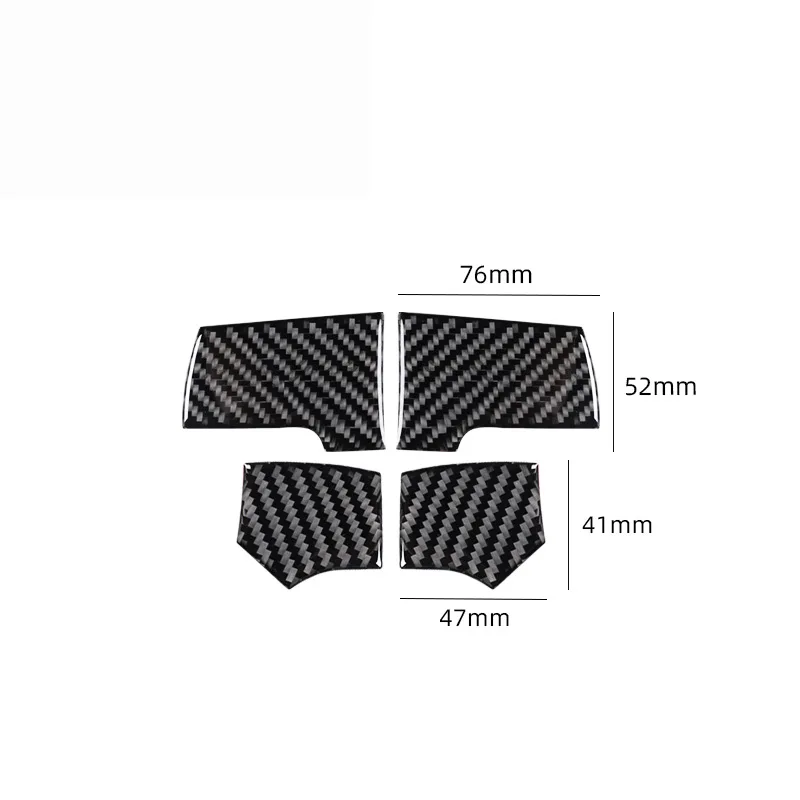 4 قطعة ألياف الكربون عجلة القيادة أعواد تزيين لفورد F-150 FX4 2004-2008 اكسسوارات تعديل السيارات الداخلية #4