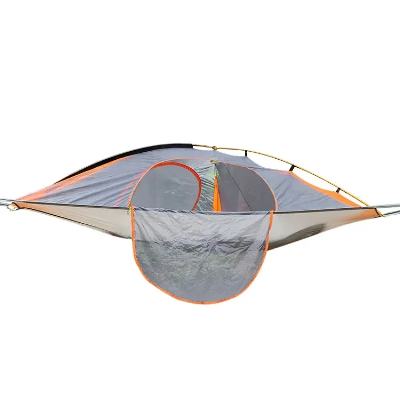 

Camping Waterproof Hammock Triangle Tree Flat Bottom Bed Hammocks Green Tent