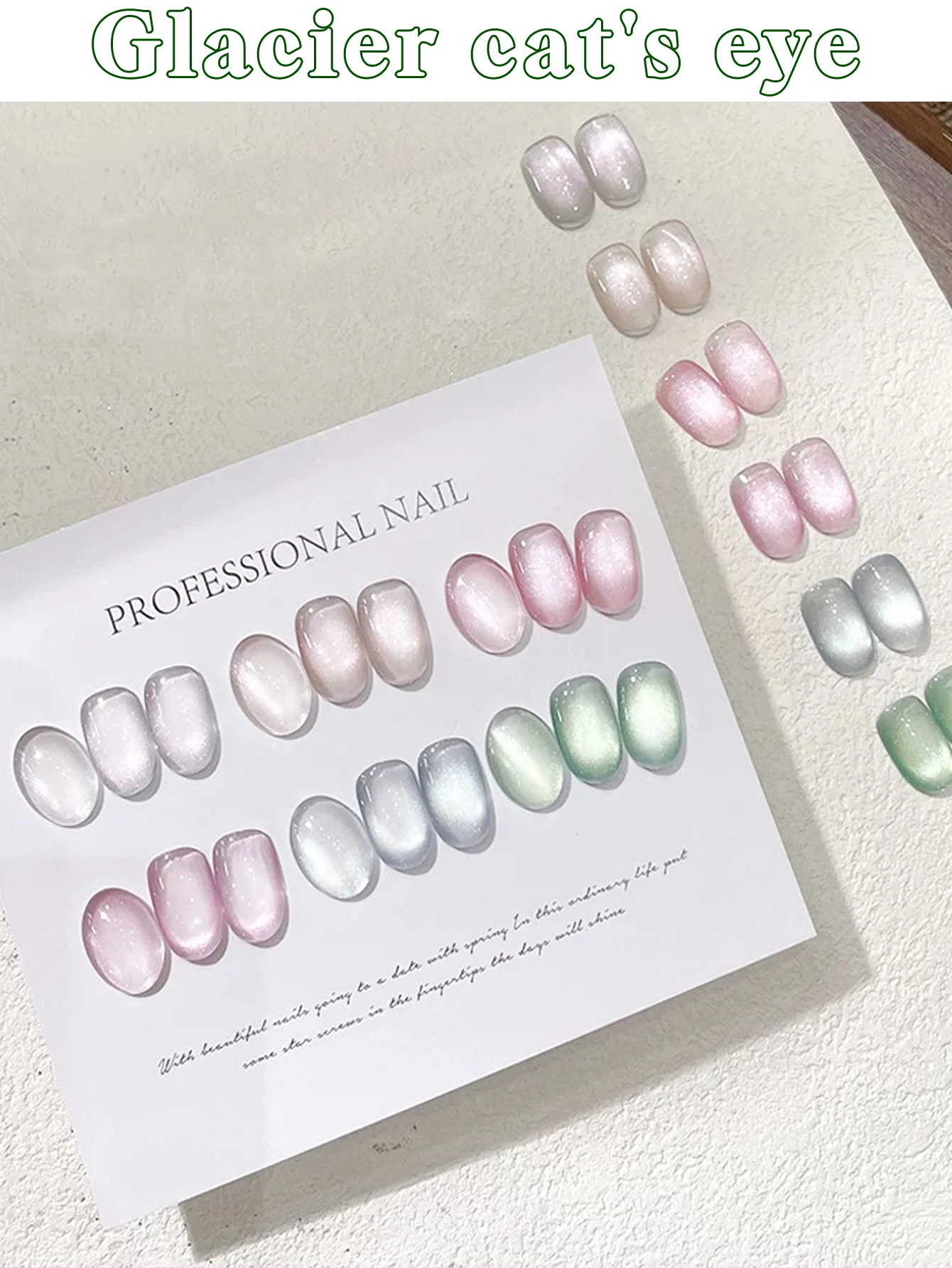 1/6 STKS 2025 Nieuwe Nail Art Ice Glacier Kleur Aurora Cat Eye Crystal Gel Polish, Semi-Permanente Nagelgel, Duurt voor 28 dagen