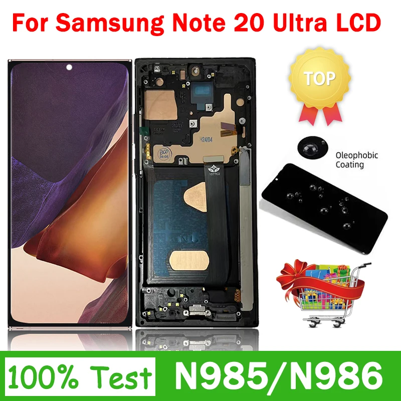 

TFT Screen For Samsung Note 20 Ultra N986B N985 N985F Display Note20 Ultra 5G SM-N986F LCD Touch Screen With Frame