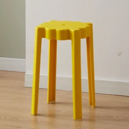 Thickened Household Nordic Simple Living Room Dining Table Plastic Stool High Economical round Bench