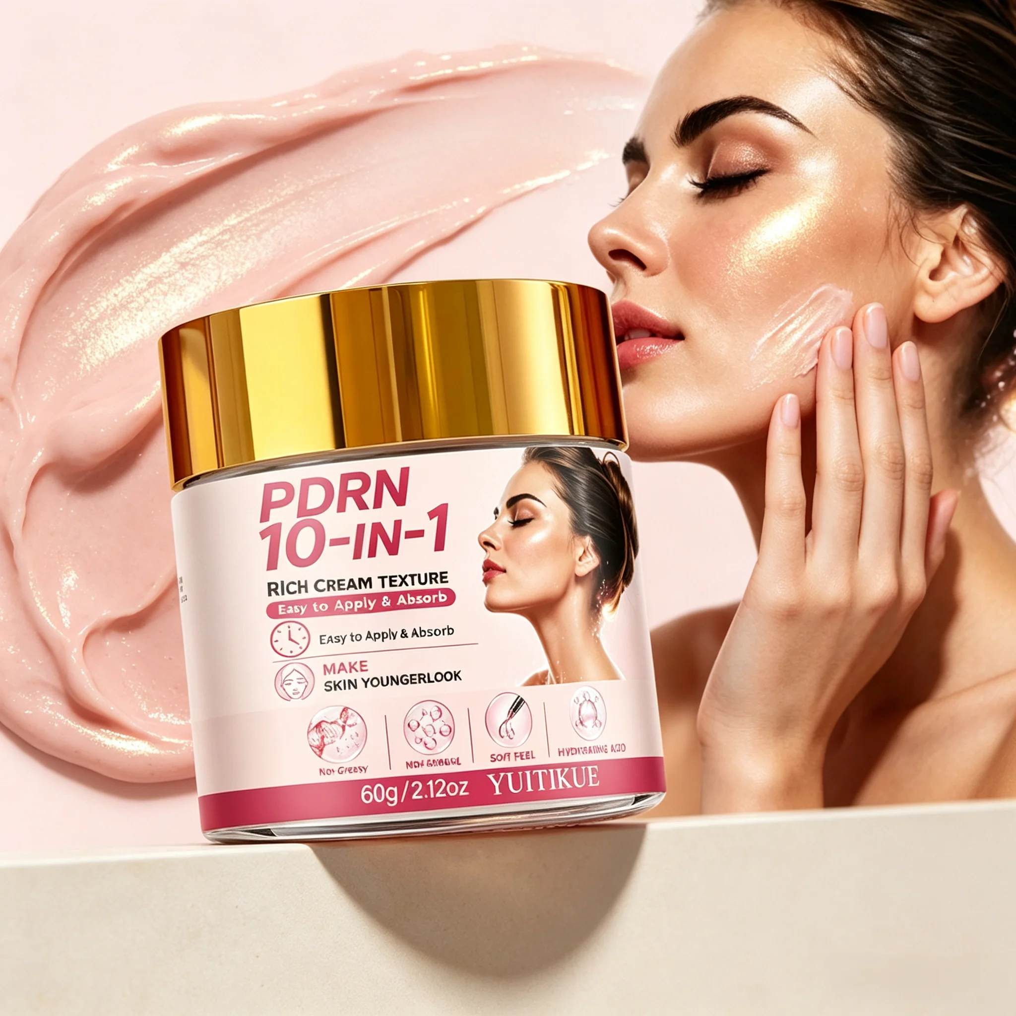 YUITIKUE PDRN 10 In 1 Firming Lifting Cream 60g Retinol HA Hydrating Anti Aging Face Care