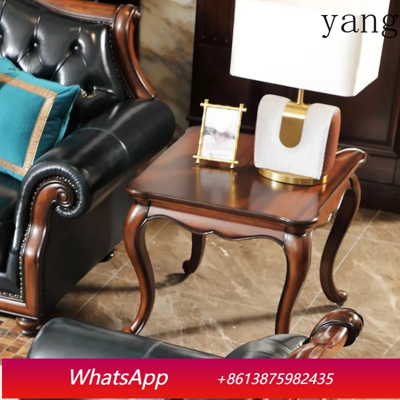 LMM small square American rural simple sofa side table