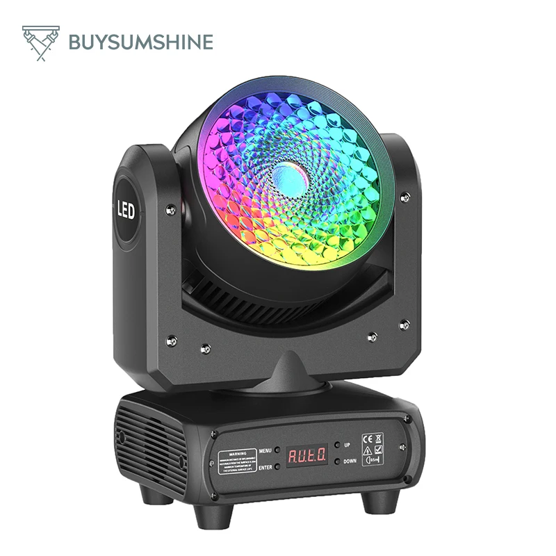 Buysumshine 120W RGBW High Brightness Moving Head Light 26PCS RGB Auxiliary Light DMX512 Stage Light for Party Wedding Disco