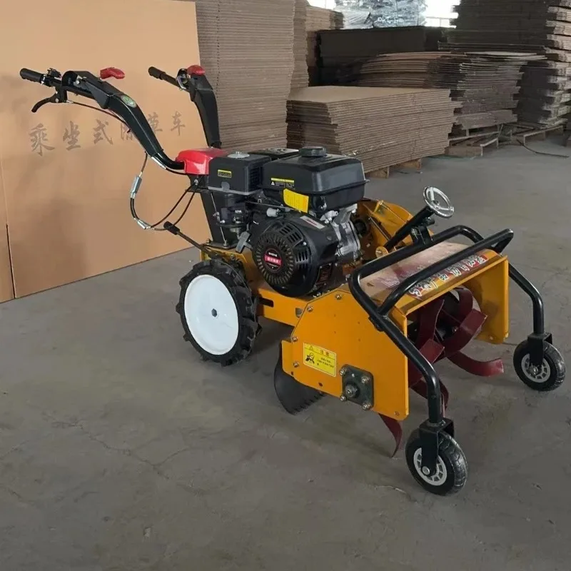 Wholesale Price Di esel Engine Weeder 4 Wheel Self -propelled Working For Weeding Ditching Rotoring Garden Use