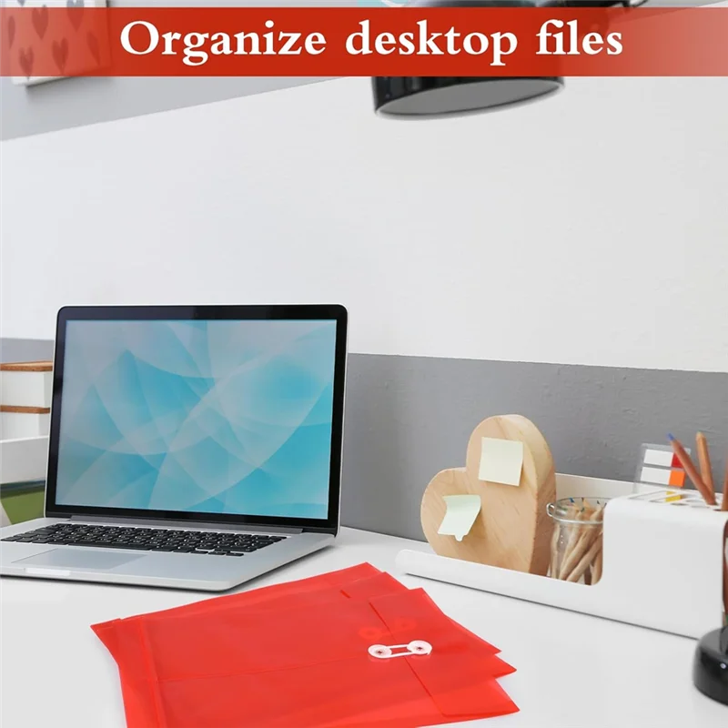 CS-For Documents A4 Plastic Envelopes Folders With Snap Closure And String Tie For School Home B