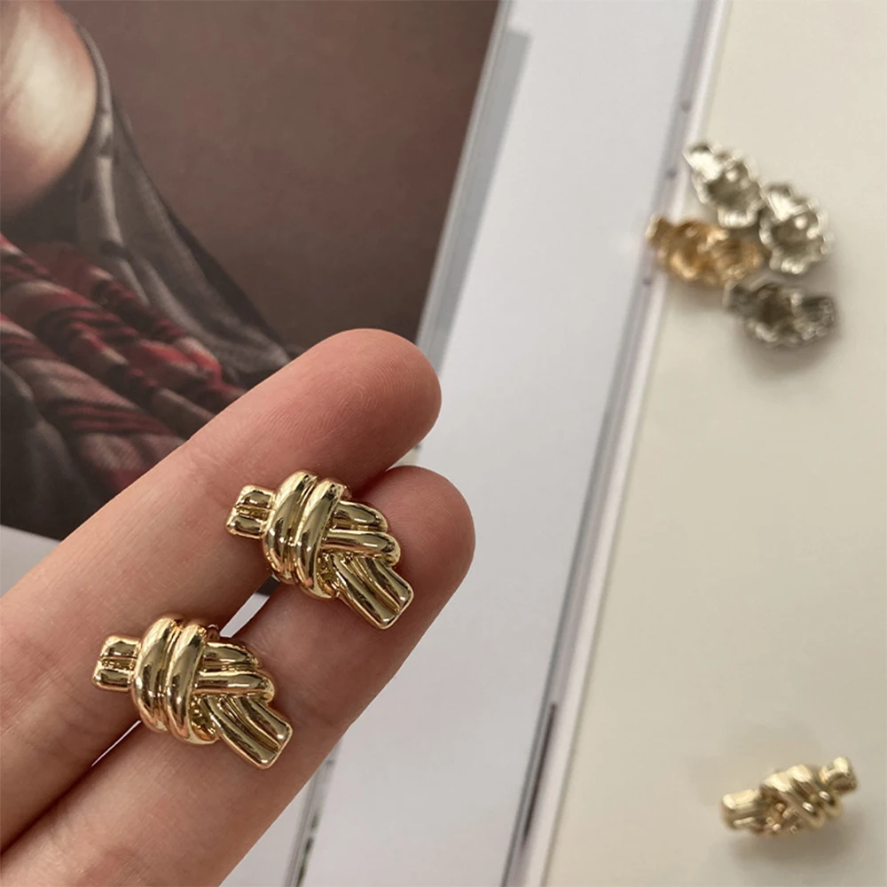 10pcs Retro Twist Knot Metal Buttons for Clothing, Crafting, DIY - 18mm Antique Gold/Silver Sewing Buttons Sewing Accessories 5