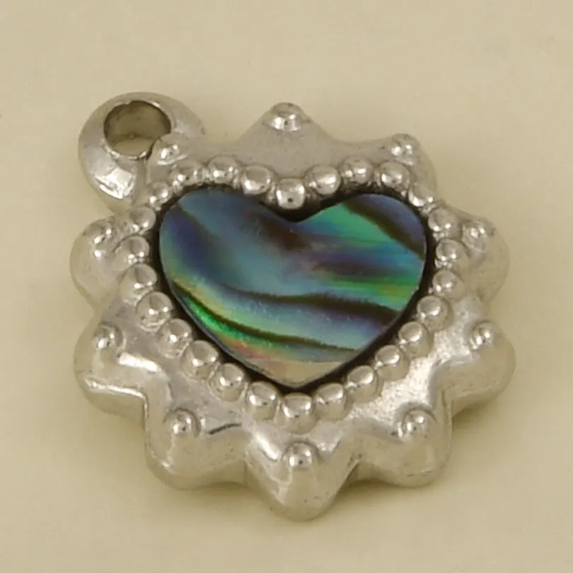 Abalone Shell 3pcs Sun Heart Water Droplets Charm Stainless Steel Pendants For Jewelry Making Supplies Handmade Earring Bracelet