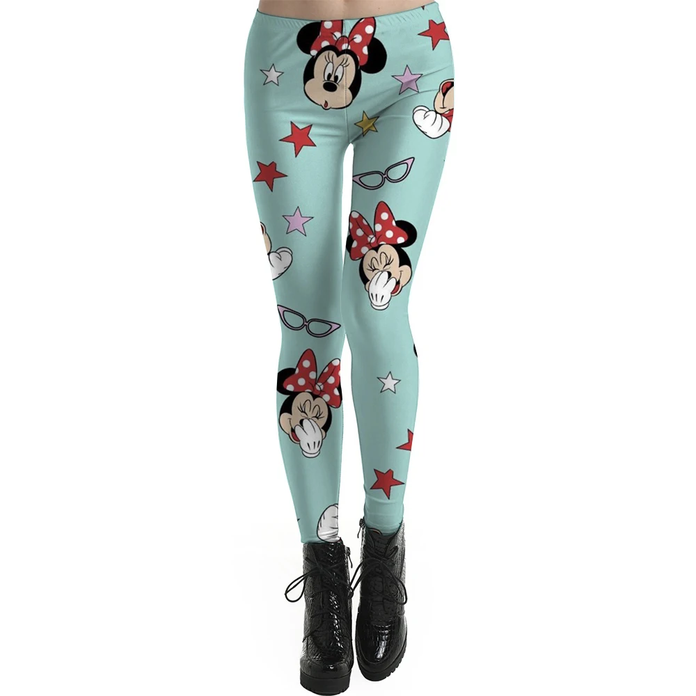 Disney Minnie and Mickey Mouse print Gym Leggings Women Yoga Pants camouflage Leggings Pants Women Clothing Fitness Wear