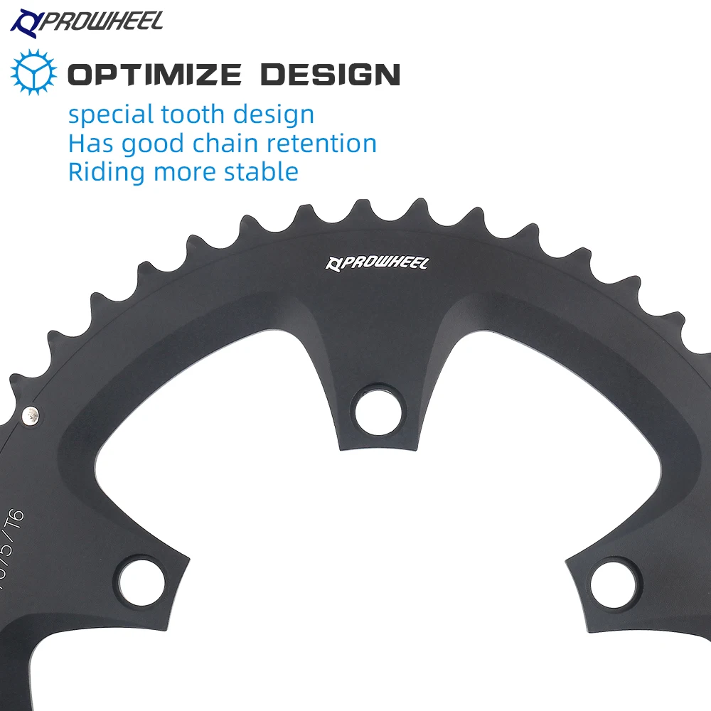 PROWHEEL Chainring 110/130BCD Road Bicycle Sprockets Chainwheel 34/39/50/53T Chainring 8/9/10/11 Speed Bike Tooth Plate Parts