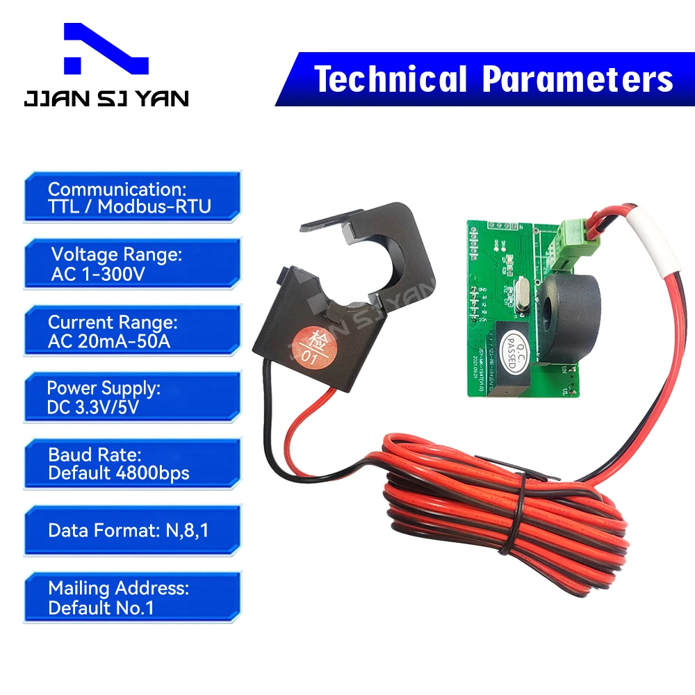 Módulo medidor de potencia CA JSY-MK-194T Módulo de medición bidireccional de comunicación TTL Modbus-RTU monofásico