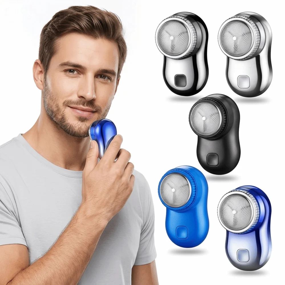 Pocket Size Electric Shaver Cordless Washable Rechargeable beard grooming Lightweight Detachable Cutter Head Mini Shaver