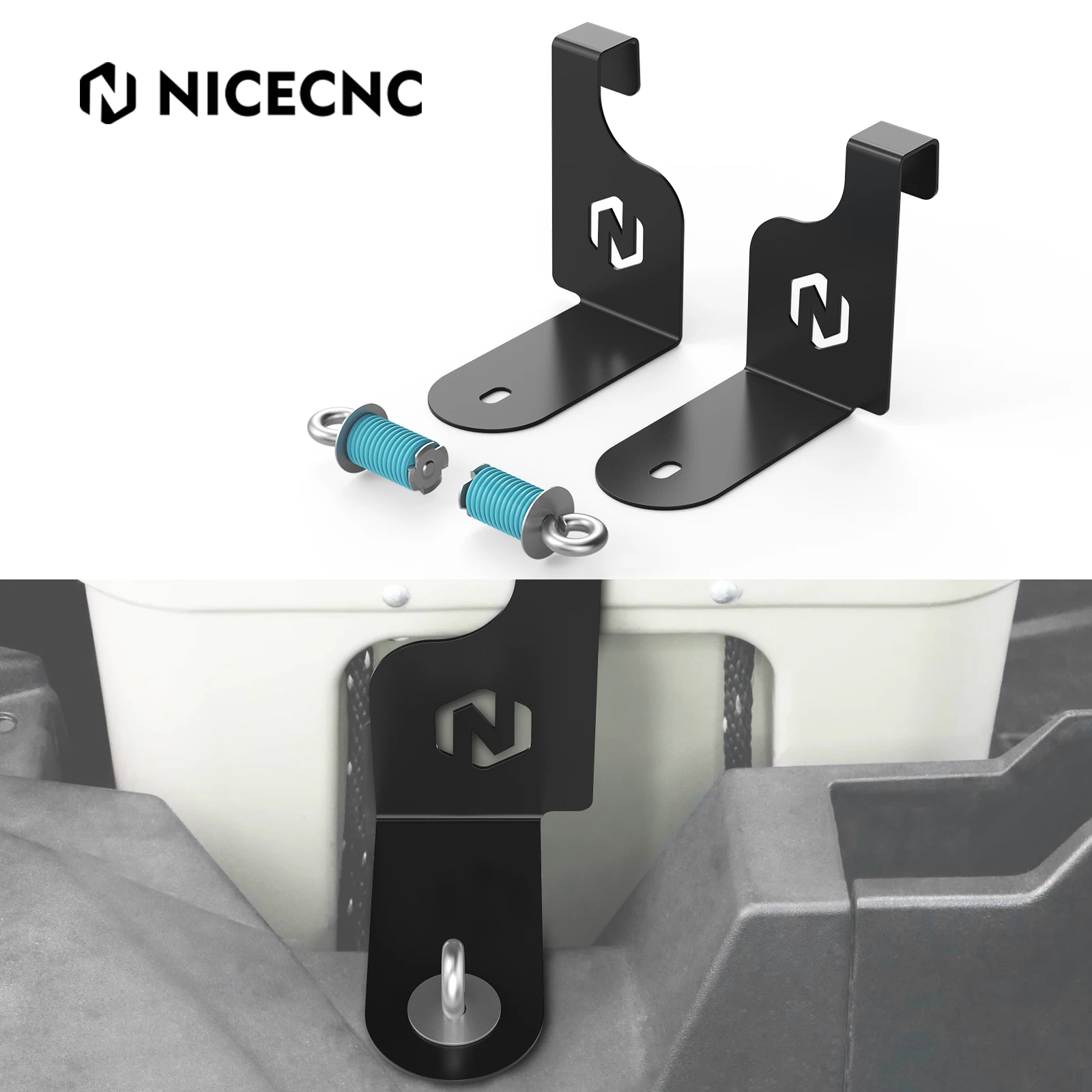 

NICECNC Cooler Mounts For Polaris RZR XP 1000 EPS 2015-2021 Q235 Steel Plate Cooler Bracket Accessories