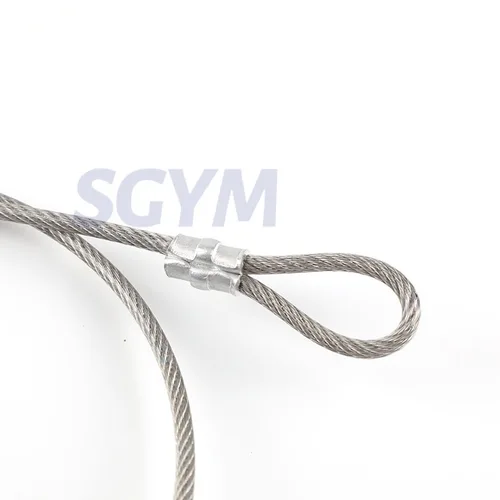 Imagen 2 del producto Conjuntos de elevación de cables de eslinga de cuerda de alambre de acero inoxidable, 1,5/2/3/4/5/6mm, con bucles de ojo fijos, revestimiento, tendedero antirrobo