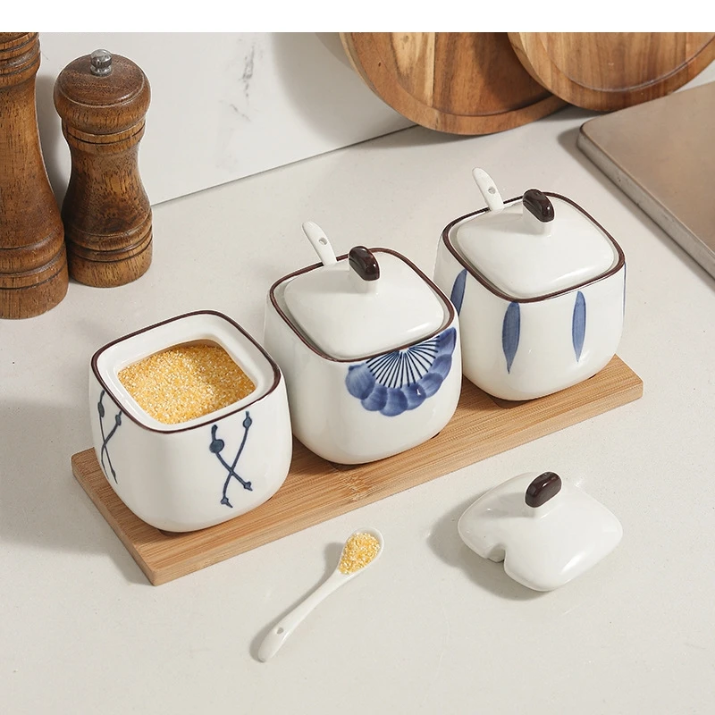 

Скандинавский кухонный набор банок для специй, керамический органайзер для хранения приправ, влагостойкий органайзер для соли и перца, домашние инструменты