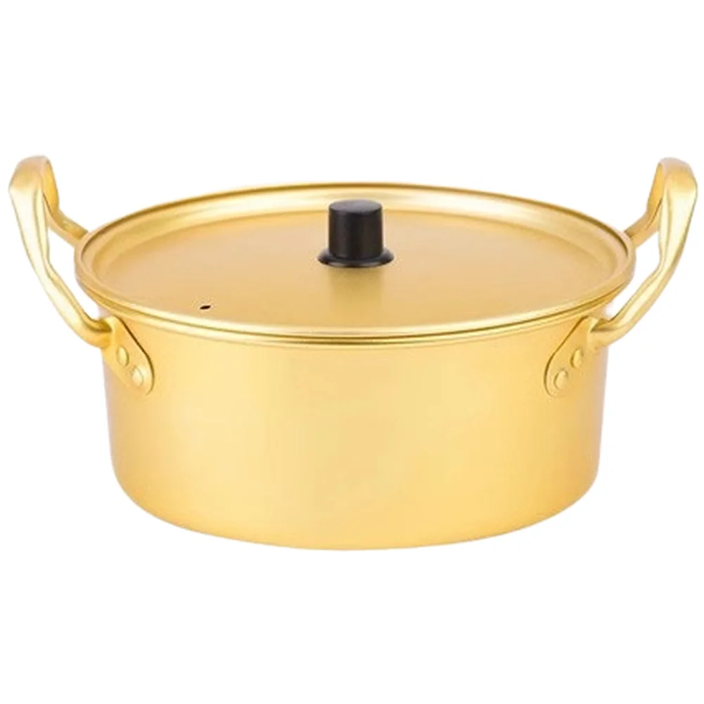 /Yellow /Aluminum /Cooking Pot Double Handles Fruit Bowl For Picnic BBQ Camping Hiking Outdoor Stove Noodle Boiler Kitchen Cookw