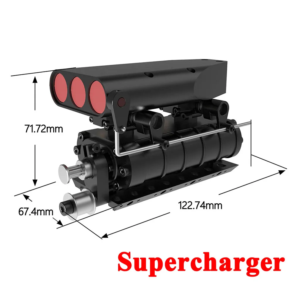 

V8 Supercharger TOYAN FS-V800 Engine Model Accessories Upgrade Supercharger