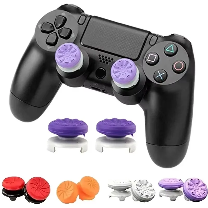 Conjunto de 2 Peças de Capas de Silicone para Controles de Jogos, Protetores de Joystick, Acessórios para PS4 e PS5