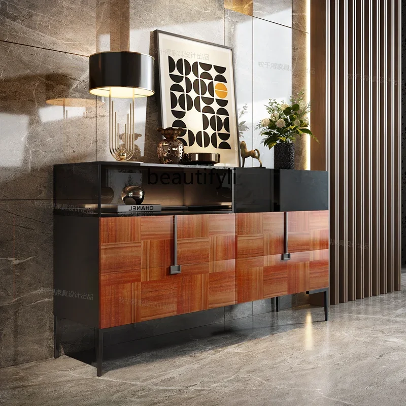 

Italian chest, living room, entrance cabinet, master bedroom, modern light luxury storage, bedside cabinet