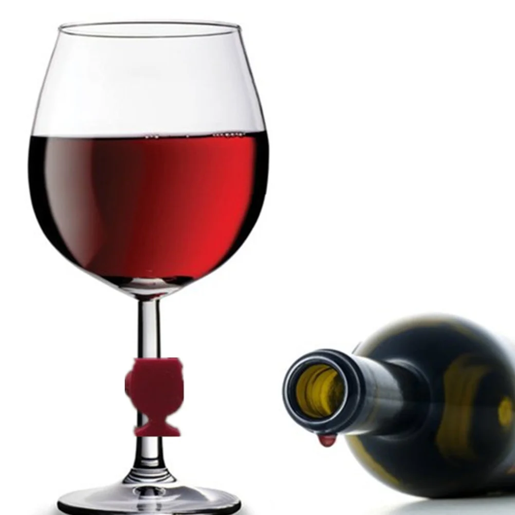 

8Pcs Silicone Glass Cup Marker Red Wine Glass Charms Identifiers Decorative Festive Fun At Gatherings (Mixed Colors) Reusable