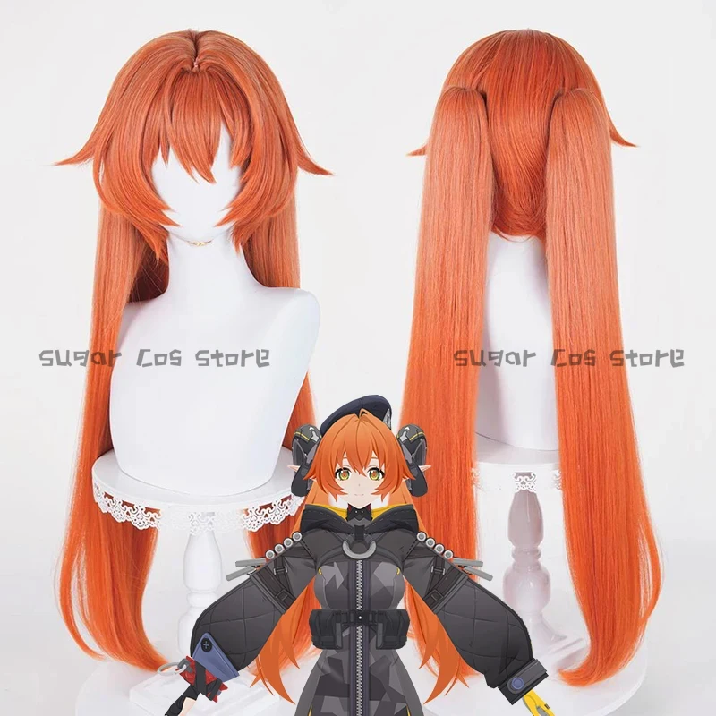 

Game Zenless Zone Zero Orphie Cosplay Wig Orange Long Hair Obol Squad Festival Halloween Party Accessory Props For Women Girls