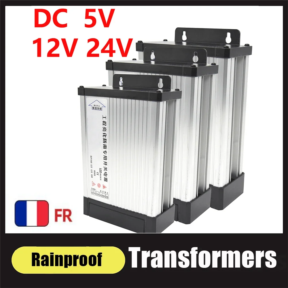 

HD Lighting Transformers 220V To 5V 12V 24V 200W 300W 400W 500W AC/DC Power Supply Switching Power Supply Outdoor Rainproof SMPS