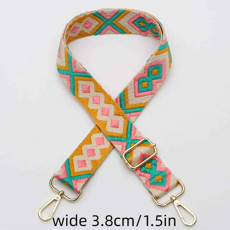 Adjustable Wide Strap Shoulder Bag Strap All-match Ethnic Style Bag Strap Ethnic Style Simple Adjustable Wide Strap
