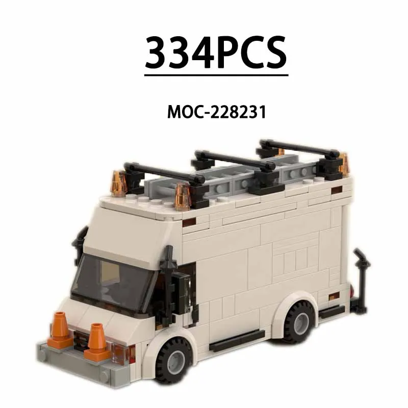 moc-228231-カスタム-8-スロット小型ボックス多機能トラック-334-ピース、子供の誕生日プレゼント、クリスマスおもちゃギフト