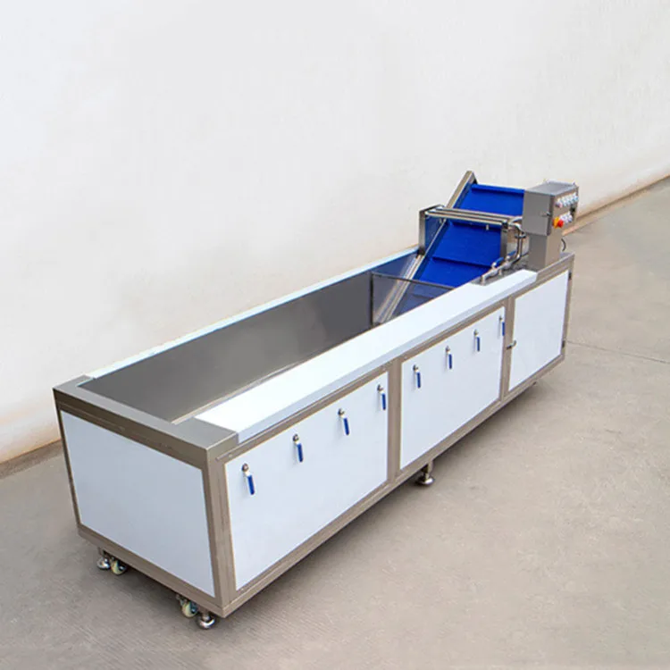 Equipo de limpieza de verduras, limpiador de frutas y verduras, 500-1000 kg/h, lavadora de verduras con burbujas de ozono