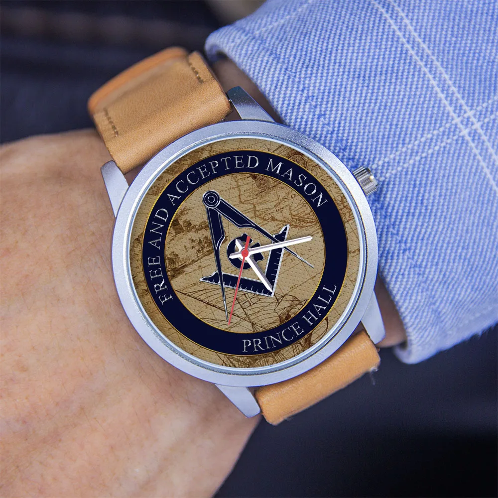 프리메이슨 시계 나침반 자 디자인 45/38mm 유니섹스 손목시계 블랙 실버 로즈골드 남성용 시계 스테인리스 스틸 스트랩