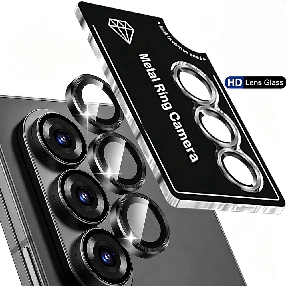 1 Set Metall-Legierungsring-Glas-Kameraobjektivschutz für Samsung Galaxy Z Fold 8 Ultra Flip 8, Ein-Schritt-Installation Objektivabdeckungen