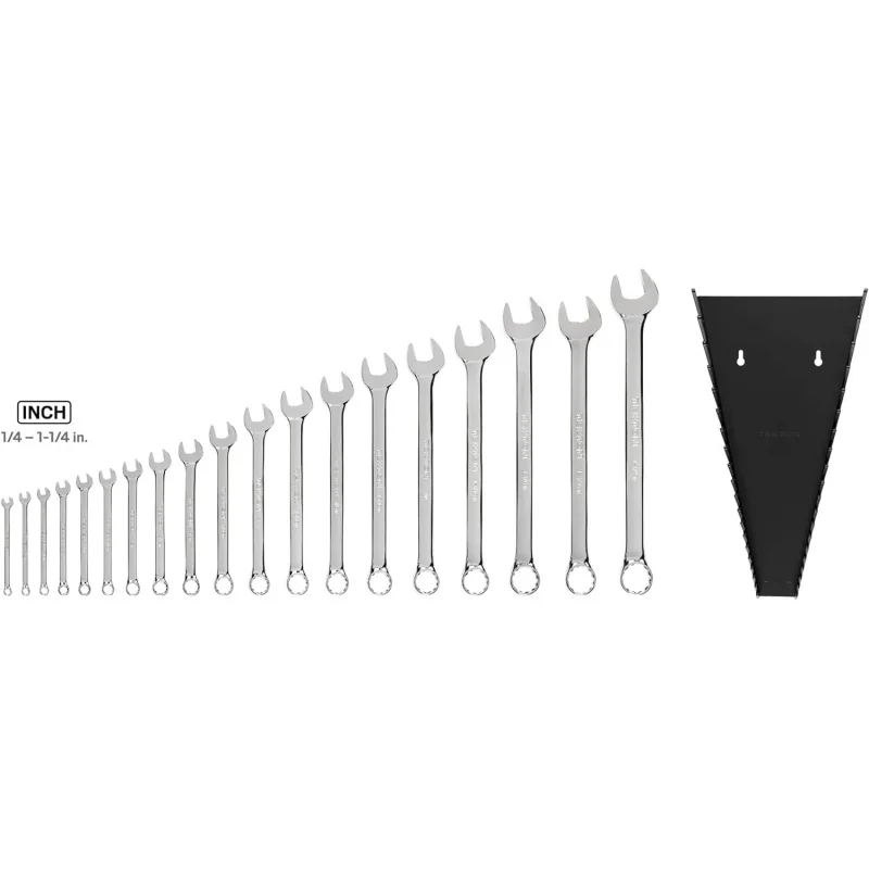 19-Piece(1/4-1-1/4 in.)Rack Combination Wrench Set with Rack| WCB91102