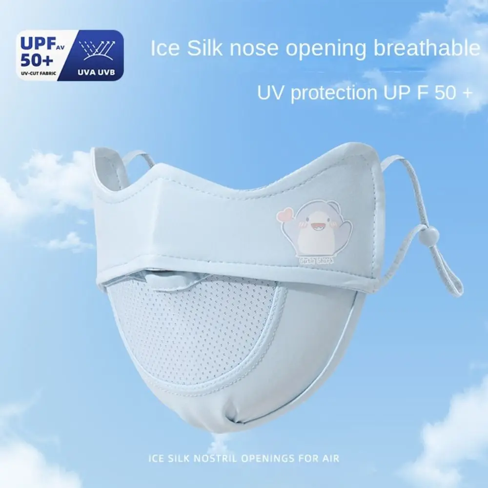 Cartoon Patroon Kinderen Ijs Zijde Masker Schattig Anti Pollen Ademend Rijden Gezichtsmasker Anti-Uv Zonnebrandcrème Masker