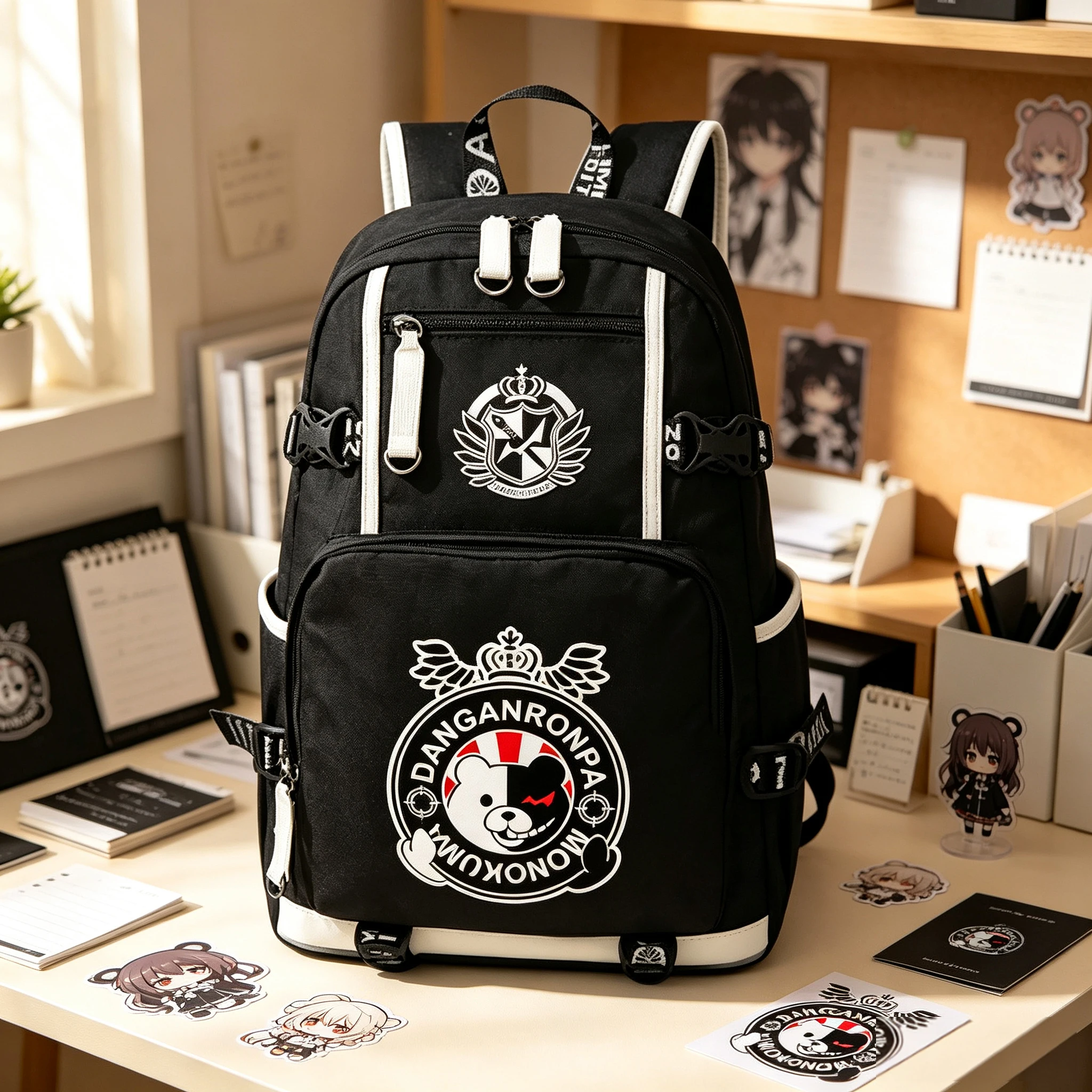 hot-game-danganronpa-monokuma-women-backpack-cartoon-bagpack-anime-school-bags-canvas-travel-bags-laptop-backpack-large-bookbag