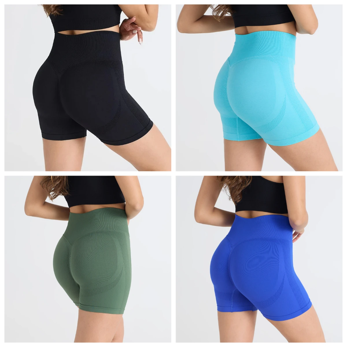 

Летние женские шорты для йоги с высокой талией, колготки для бега в тренажерном зале, эластичные быстросохнущие дышащие шорты персикового цвета на бедрах